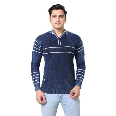 Men indigo denim t-shirt