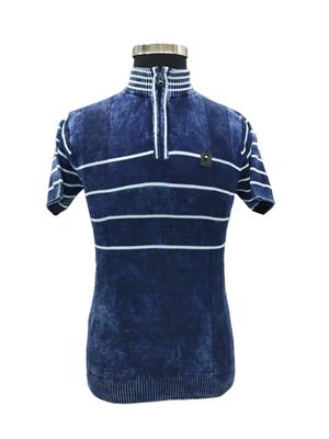 Men indigo denim t-shirt